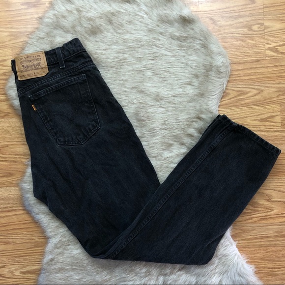 Levi's Other - Levi’s 505 Orange Tab Black Denim Jeans 36x30